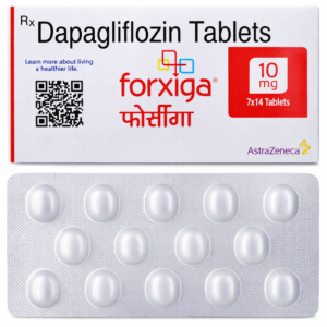 Dapagliflozin tablets and packaging display