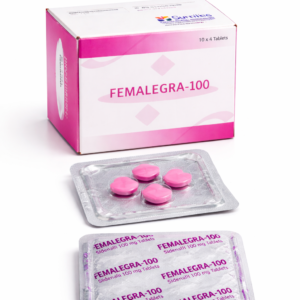 Femallegra-100 tablets and packaging display