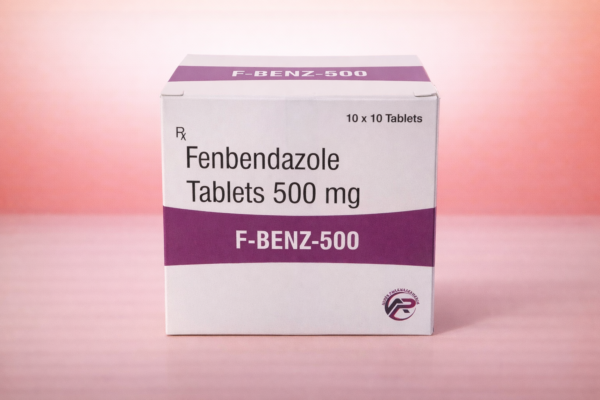 Fenbendazole Tablets on soft gradient background