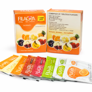 Filagra Gel Shots assortment with fruit flavours