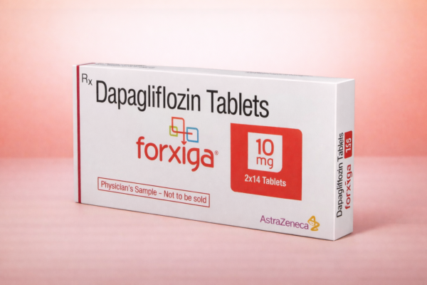 Forxiga dapagliflozin tablets close-up shot