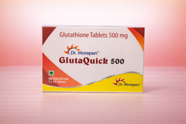 GlutaQuick 500 against pastel gradient